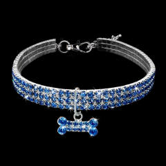Pet Necklace Dog Chain Cat Crystal Collar Pet Supplies Small Dog Accessories Tag