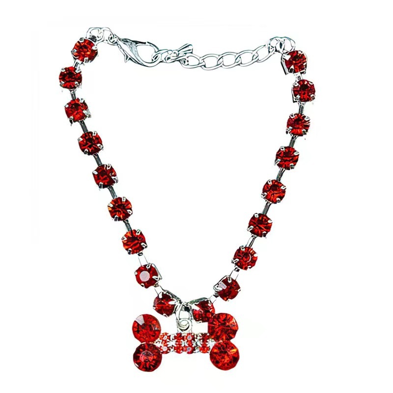 Fashionable pet dog accessory rhinestone necklace jewelry collar for cat