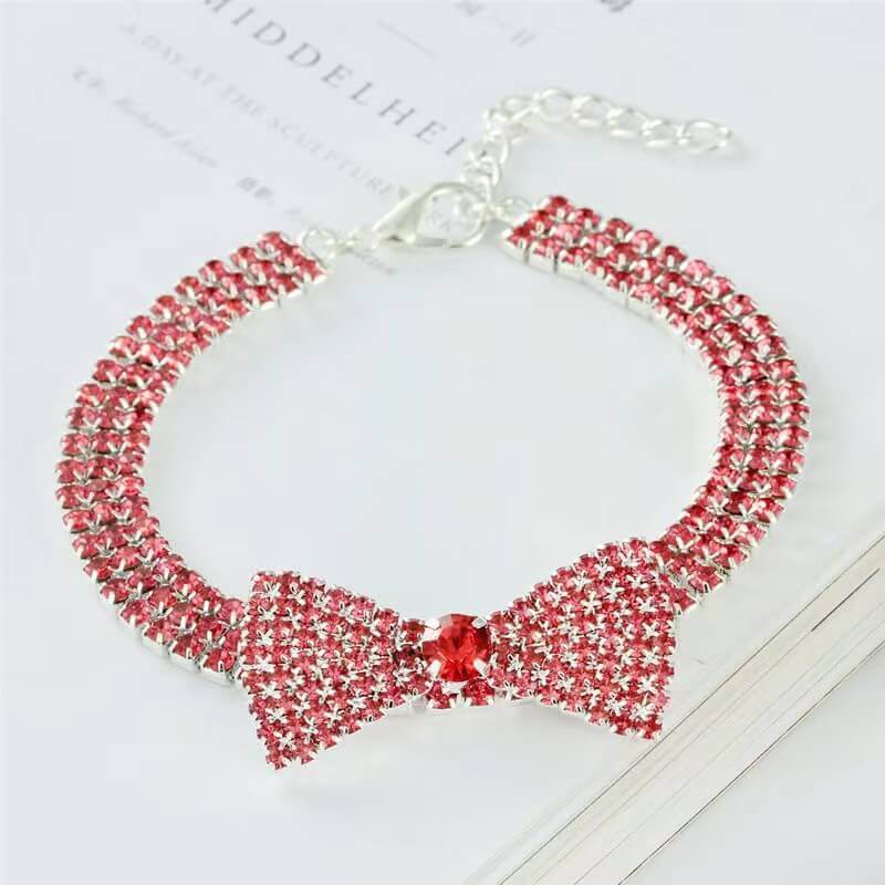 Three rows of non-stretch close-claw rhinestone jewelry