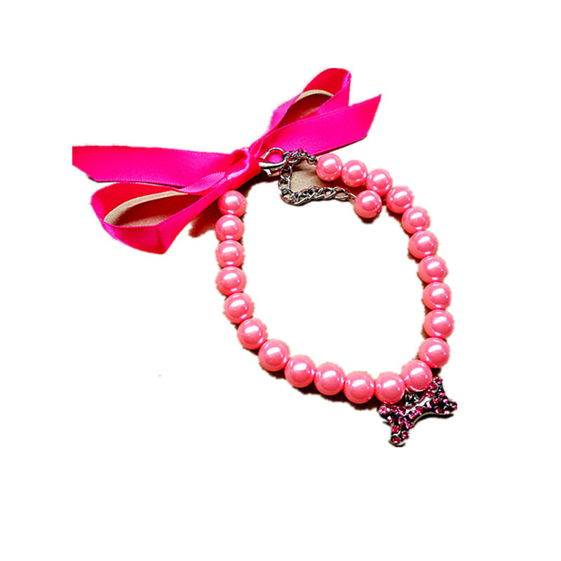 Pet Jewelry Pearl Cat Dog Necklace Collar Bone Pendant