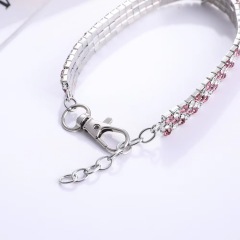 New rhinestone heart-shaped necklaces for pet dogs and cat crystal collars