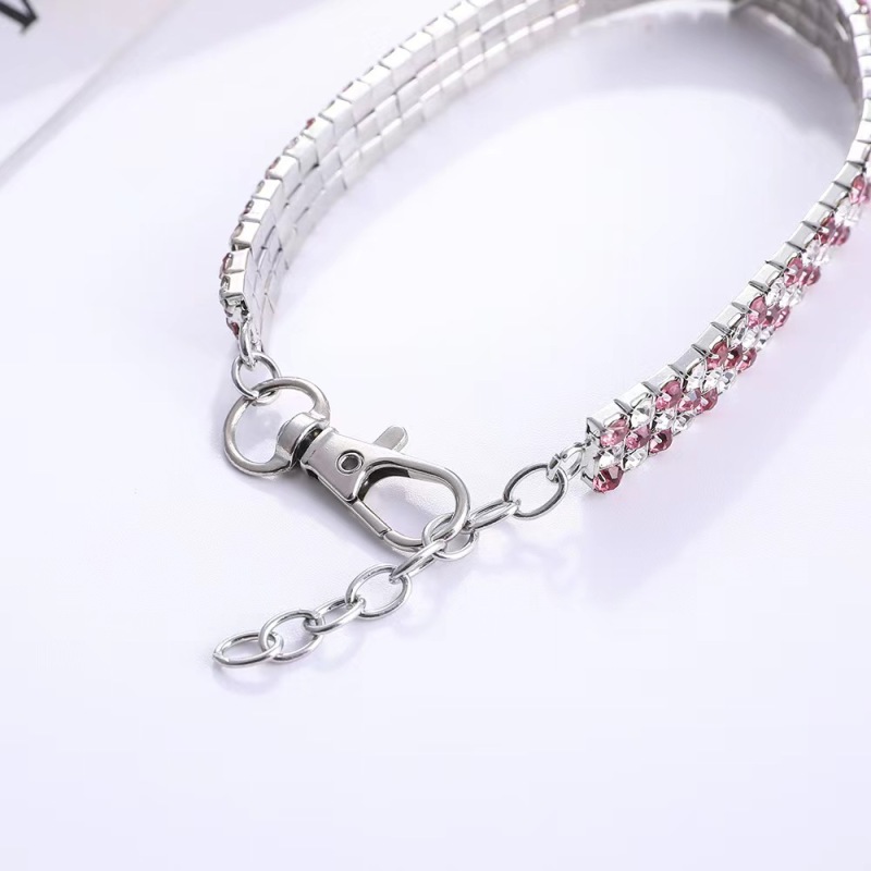 New rhinestone heart-shaped necklaces for pet dogs and cat crystal collars