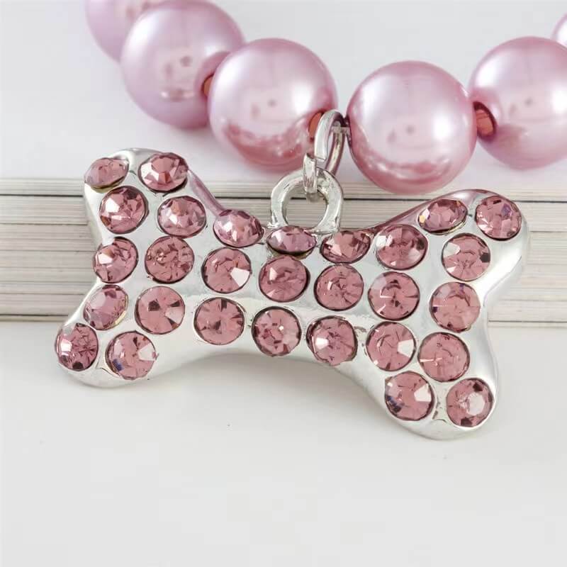 Pet Jewelry Pearl Cat Dog Necklace Collar Bone Pendant
