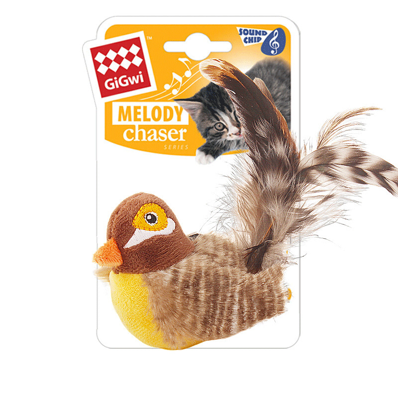 Gigwi Interactive Electronic Cat Toy, Automatic Chirping Bird Toy