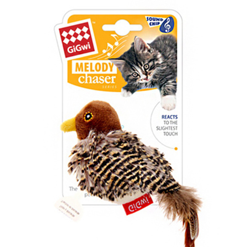Gigwi Interactive Electronic Cat Toy, Automatic Chirping Bird Toy