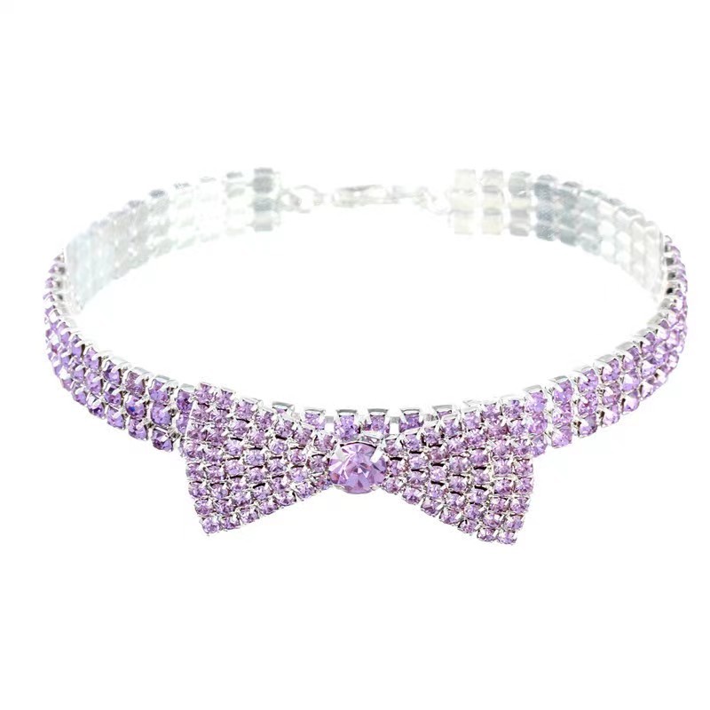 Three rows of non-stretch close-claw rhinestone jewelry