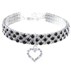 New rhinestone heart-shaped necklaces for pet dogs and cat crystal collars