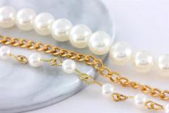 Pearl Pet Collar Bell Cat Dog Pet Jewelry