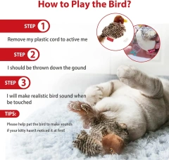 Gigwi Interactive Electronic Cat Toy, Automatic Chirping Bird Toy