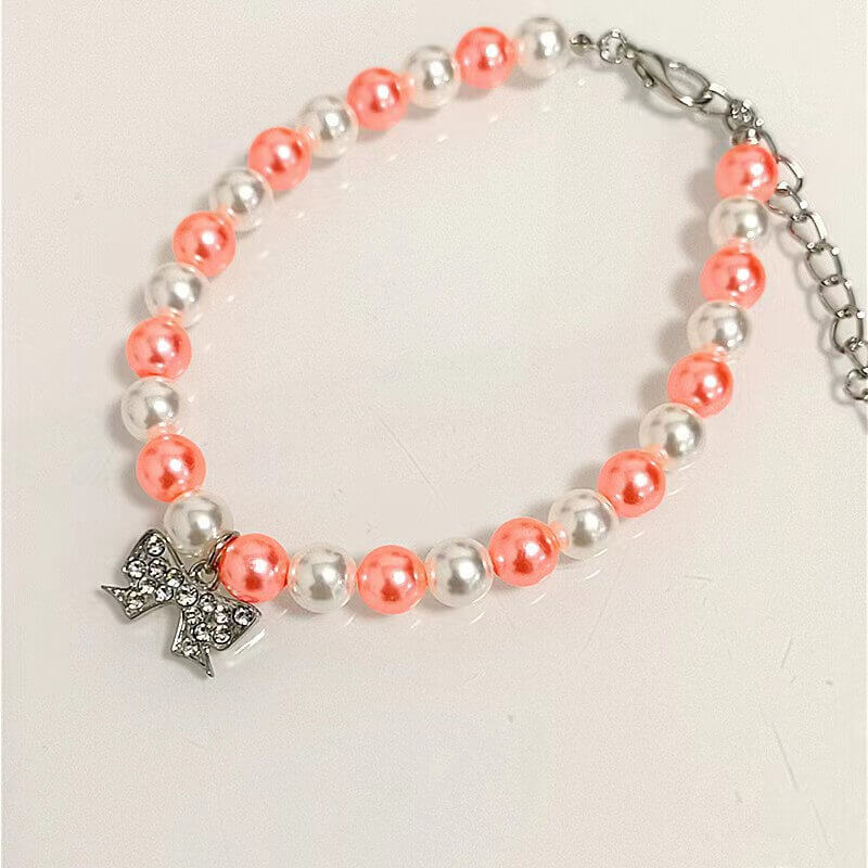 pearl necklace bow tie