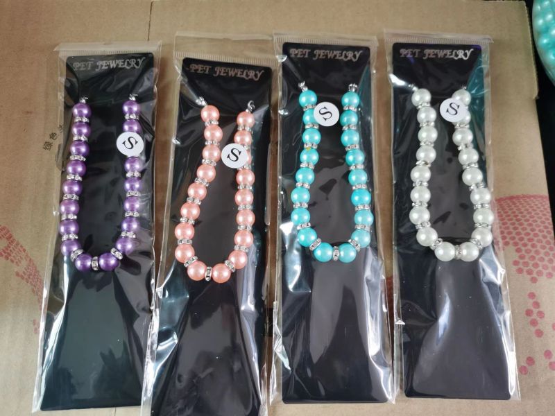pet pearl necklace cat and dog jewelry