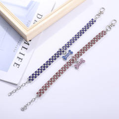 New rhinestone heart-shaped necklaces for pet dogs and cat crystal collars