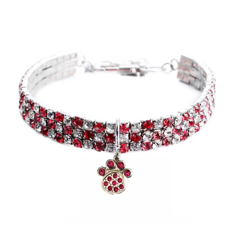 New rhinestone heart-shaped necklaces for pet dogs and cat crystal collars