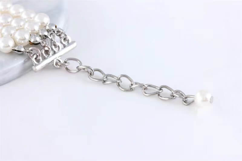 Four rows of pearl point diamond rose pet jewelry