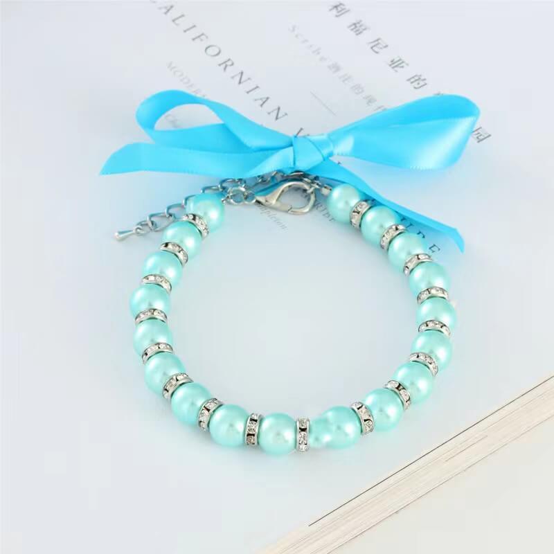 pet pearl necklace cat and dog jewelry