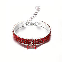 Pet Necklace Dog Chain Cat Crystal Collar Pet Supplies Small Dog Accessories Tag