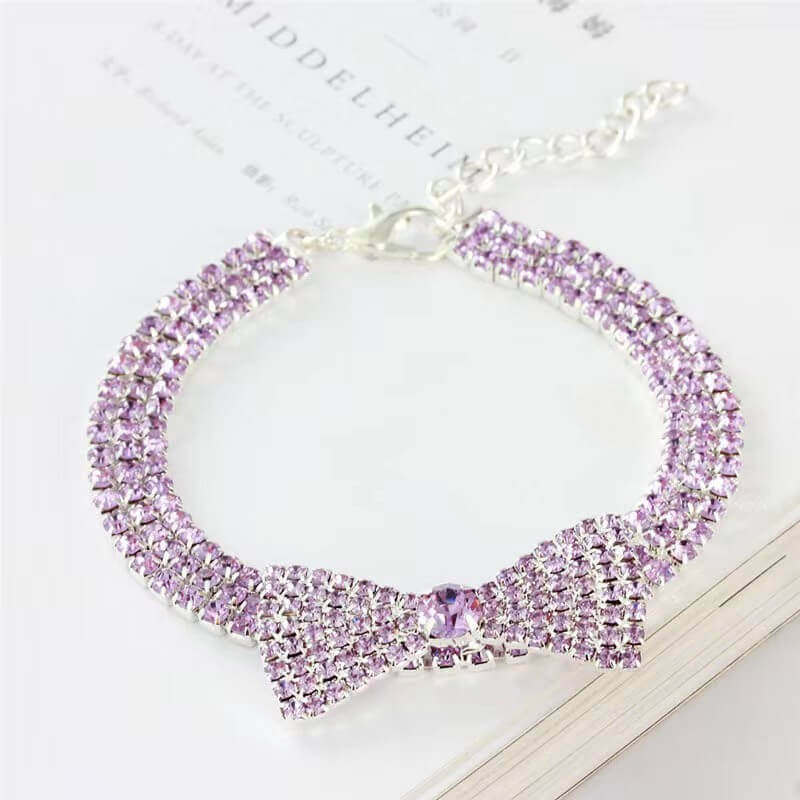 Three rows of non-stretch close-claw rhinestone jewelry
