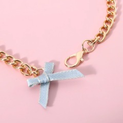 Pet Metal Chain Opal Necklace Adjustable