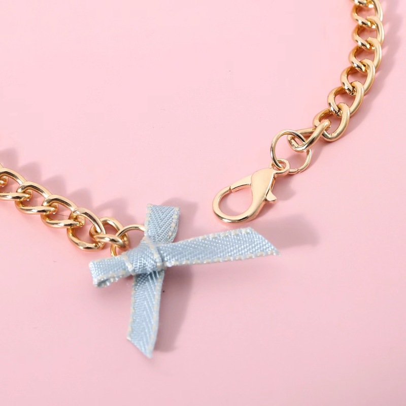 Pet Metal Chain Opal Necklace Adjustable
