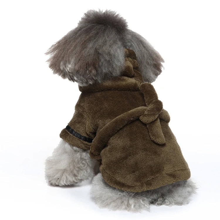 Hot Selling High Quality Pet Clothing Quick Dry Bath Towel Dog Bathrobe Clothes Pet Nightgown Pajamas