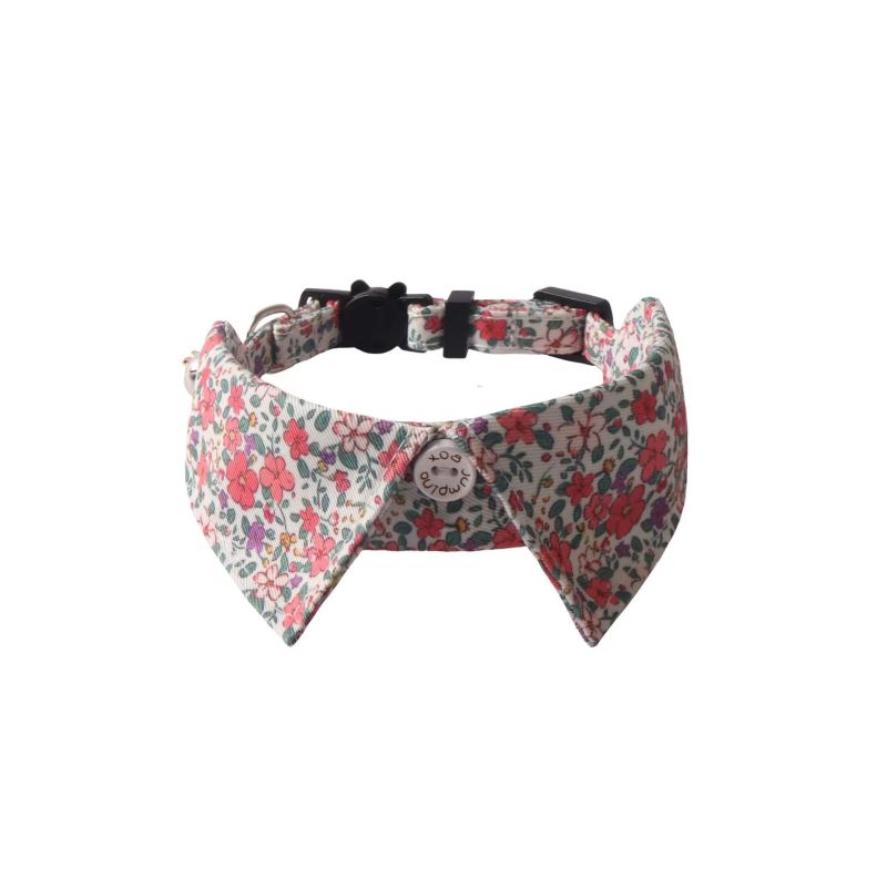 New Pet products Floral series Cat Collar Floral Accessories Cat collar Kitten collar with bell