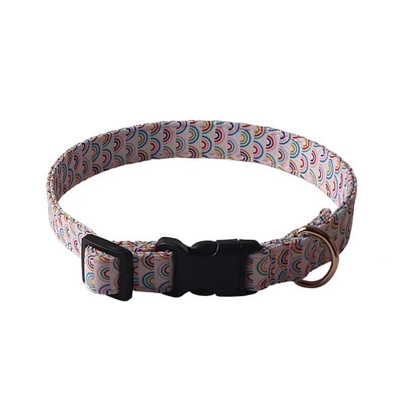 Pet Dog Collar  New Medium Small Luxury Rainbow Birthday Buckle Adjustable Bow Tie Pet Dog Collar