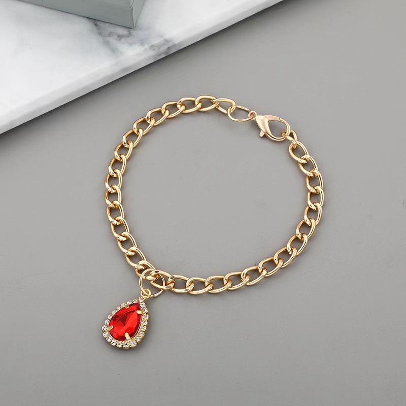 Pet water drop crystal diamond pendant adjustable pet accessory