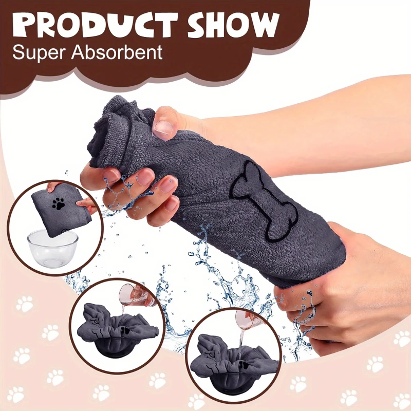 Wholesale Pet Cat Dog Bath Towel Cleaning Grooming Products Small Medium Large Soft Microfiber Drying Pet Cat Dog Towel