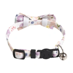 2024 Free Sample Instagram Hot sale Dog Bow Tie Plaid Custom Logo Dog Collar Metal Buckle Cat Bow Tie