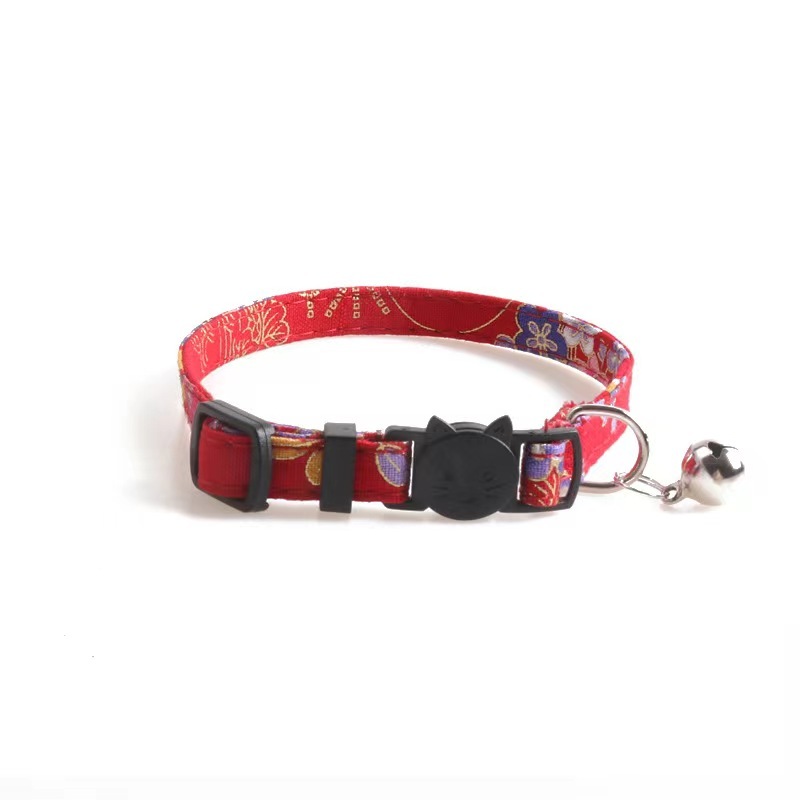 pet collar cat with Chinese style series ethnic style cat collar with bell