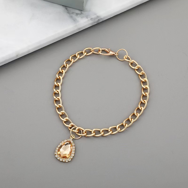 Pet water drop crystal diamond pendant adjustable pet accessory
