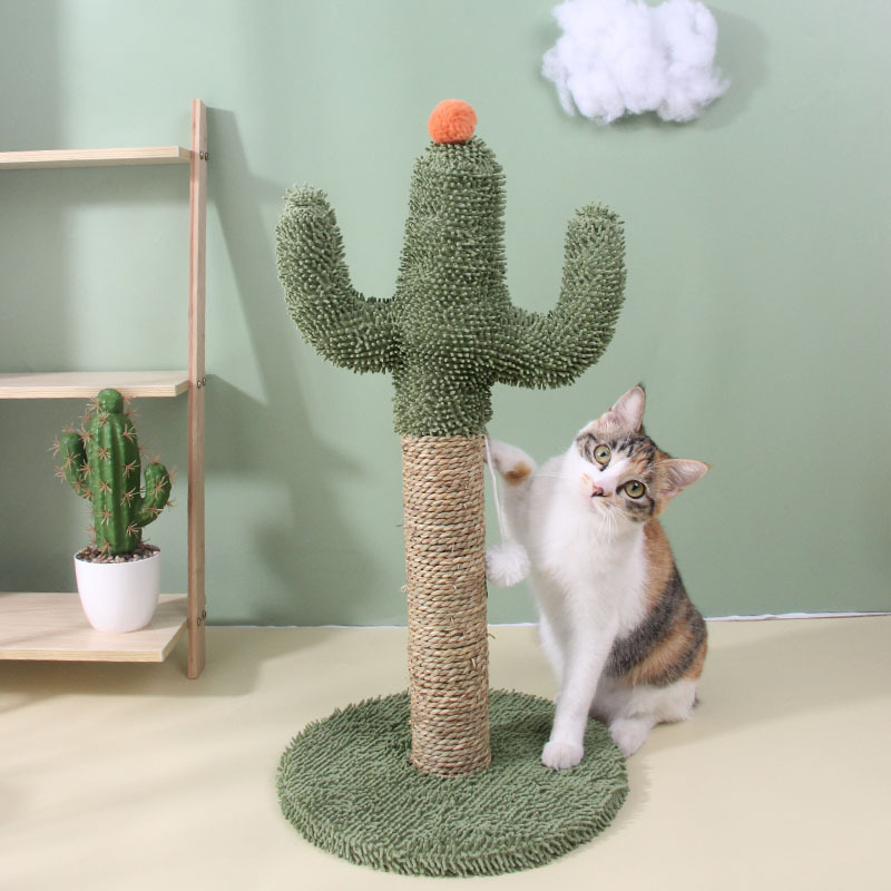 Cats Climbing Post Cactus Shape Jumping Scratching Towers Indoor Playing Cats Trees