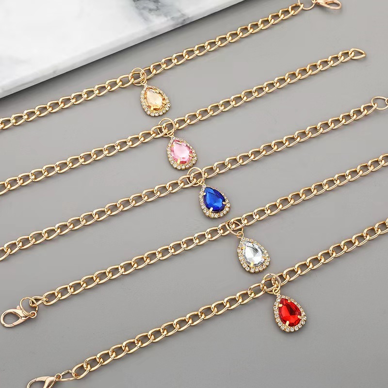 Pet water drop crystal diamond pendant adjustable pet accessory