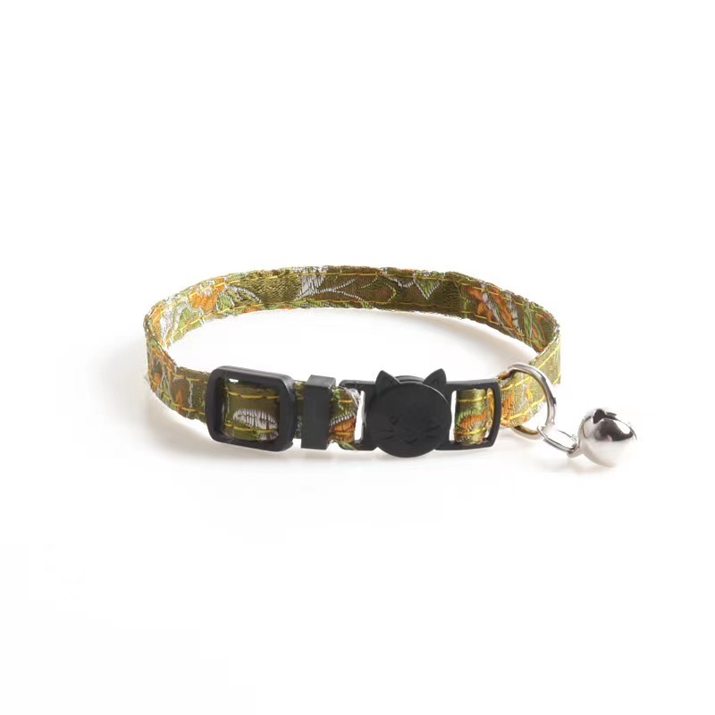 pet collar cat with Chinese style series ethnic style cat collar with bell