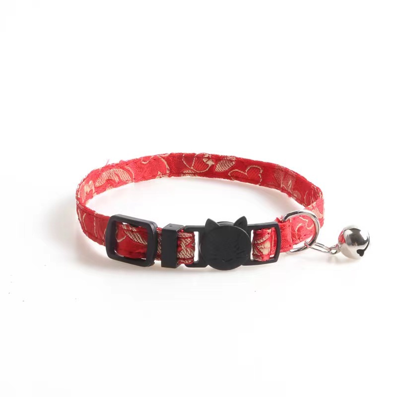 pet collar cat with Chinese style series ethnic style cat collar with bell