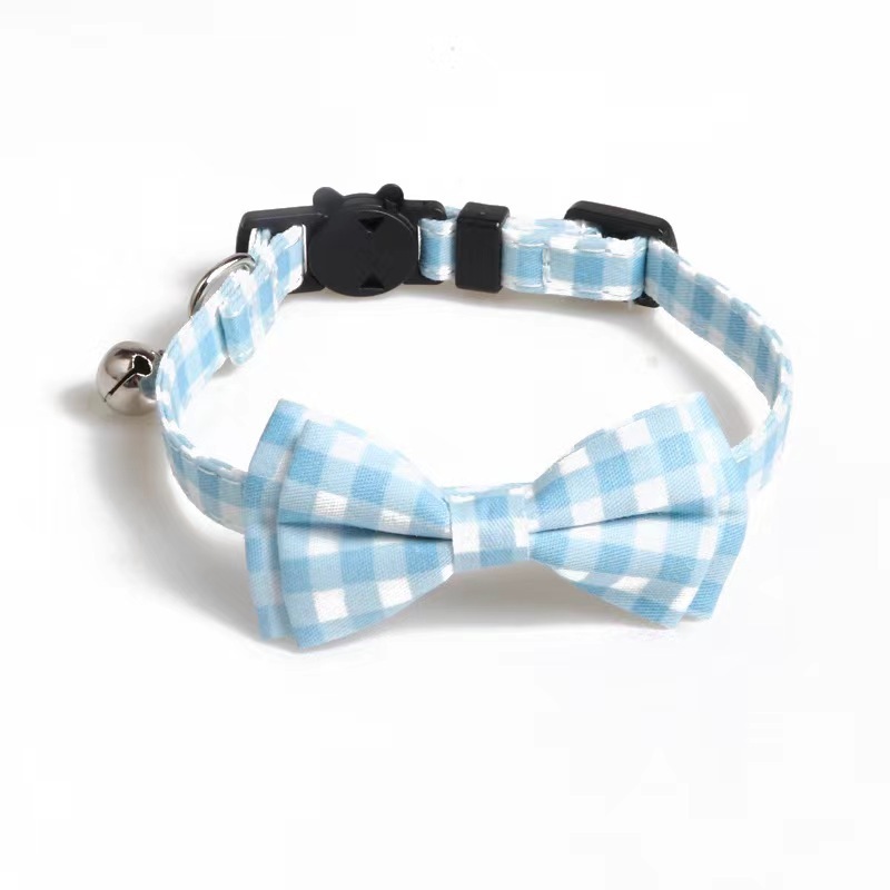 Hot sale Dog Bow Tie Plaid Custom Logo Dog Collar Metal Buckle Cat Bow Tie