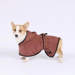 LovePaw Wholesale Embroidered Paw Dog Drying Coat Super Absorbent Quick Drying Microfiber Dog Towel with Hood Dog Bathrobe Towel