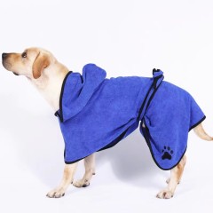 LovePaw Wholesale Embroidered Paw Dog Drying Coat Super Absorbent Quick Drying Microfiber Dog Towel with Hood Dog Bathrobe Towel