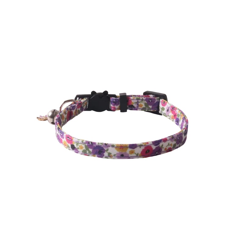 New Pet products Floral series Cat Collar Floral Accessories Cat collar Kitten collar with bell