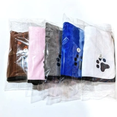 LovePaw Wholesale Embroidered Paw Dog Drying Coat Super Absorbent Quick Drying Microfiber Dog Towel with Hood Dog Bathrobe Towel