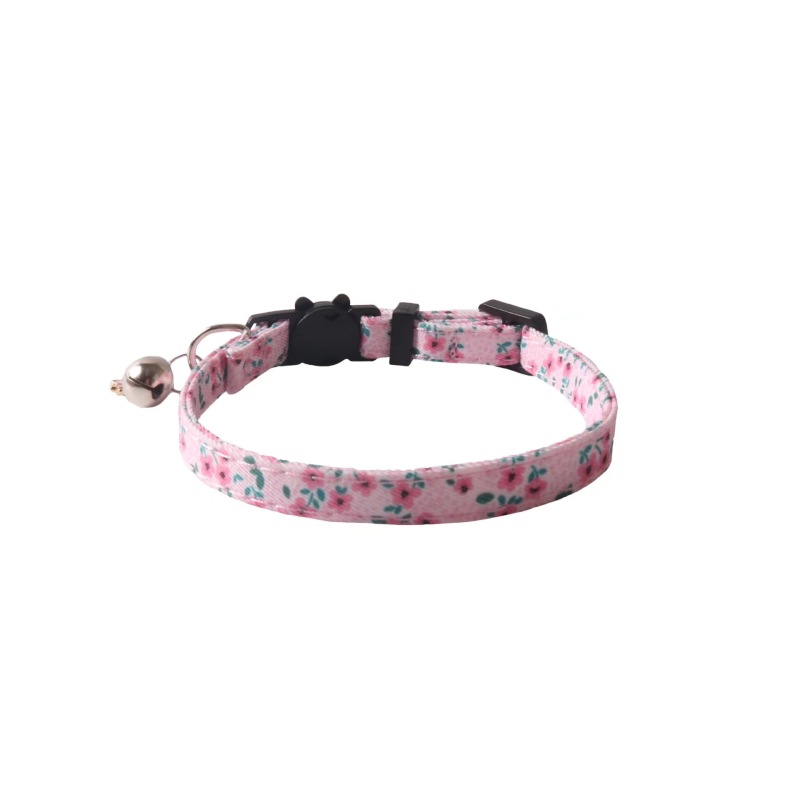 New Pet products Floral series Cat Collar Floral Accessories Cat collar Kitten collar with bell