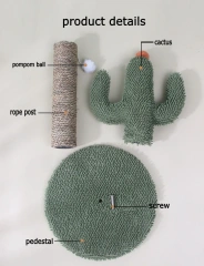 Cats Climbing Post Cactus Shape Jumping Scratching Towers Indoor Playing Cats Trees