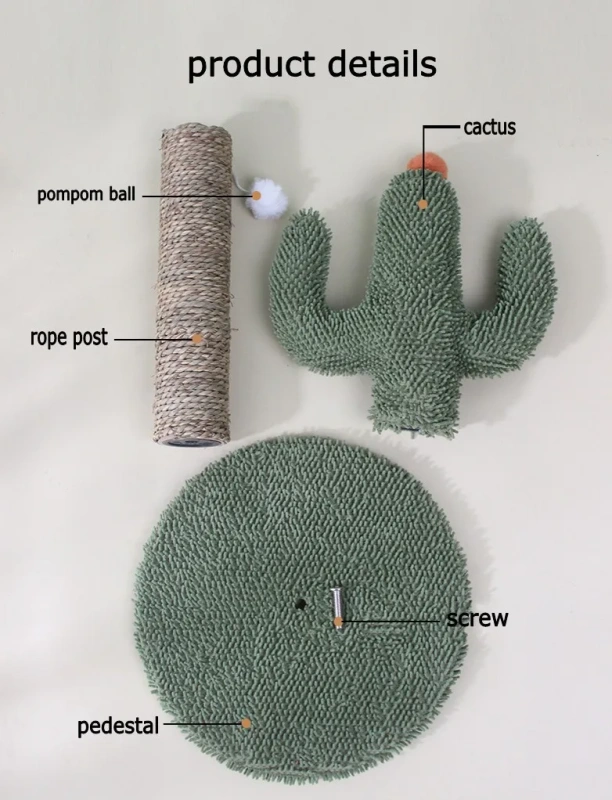 Cats Climbing Post Cactus Shape Jumping Scratching Towers Indoor Playing Cats Trees