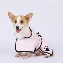 LovePaw Wholesale Embroidered Paw Dog Drying Coat Super Absorbent Quick Drying Microfiber Dog Towel with Hood Dog Bathrobe Towel