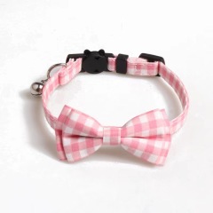 Hot sale Dog Bow Tie Plaid Custom Logo Dog Collar Metal Buckle Cat Bow Tie