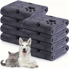 Wholesale Pet Cat Dog Bath Towel Cleaning Grooming Products Small Medium Large Soft Microfiber Drying Pet Cat Dog Towel