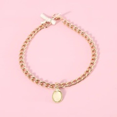 Pet Metal Chain Opal Necklace Adjustable