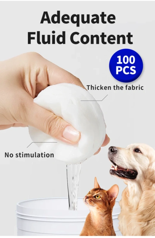 Pet Eye Wipes for Removing Tear Stains Cleaning Facial Tissues for Cats Eliminate Tear Marks Pet Eye wipes