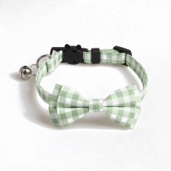 Hot sale Dog Bow Tie Plaid Custom Logo Dog Collar Metal Buckle Cat Bow Tie