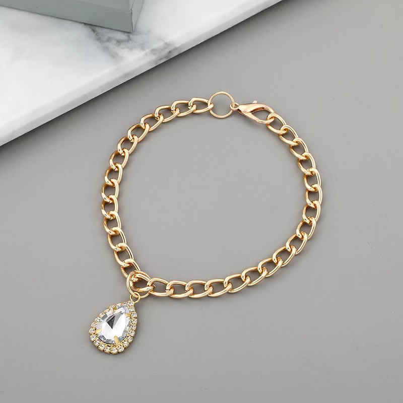 Pet water drop crystal diamond pendant adjustable pet accessory